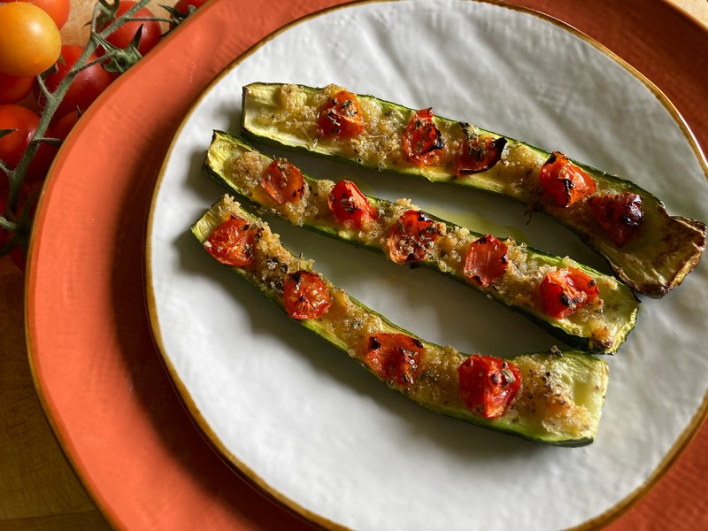 Zucchine gratinate al profumo di maggiorana