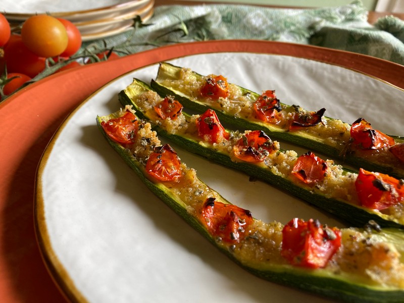 Zucchine gratinate al profumo di maggiorana